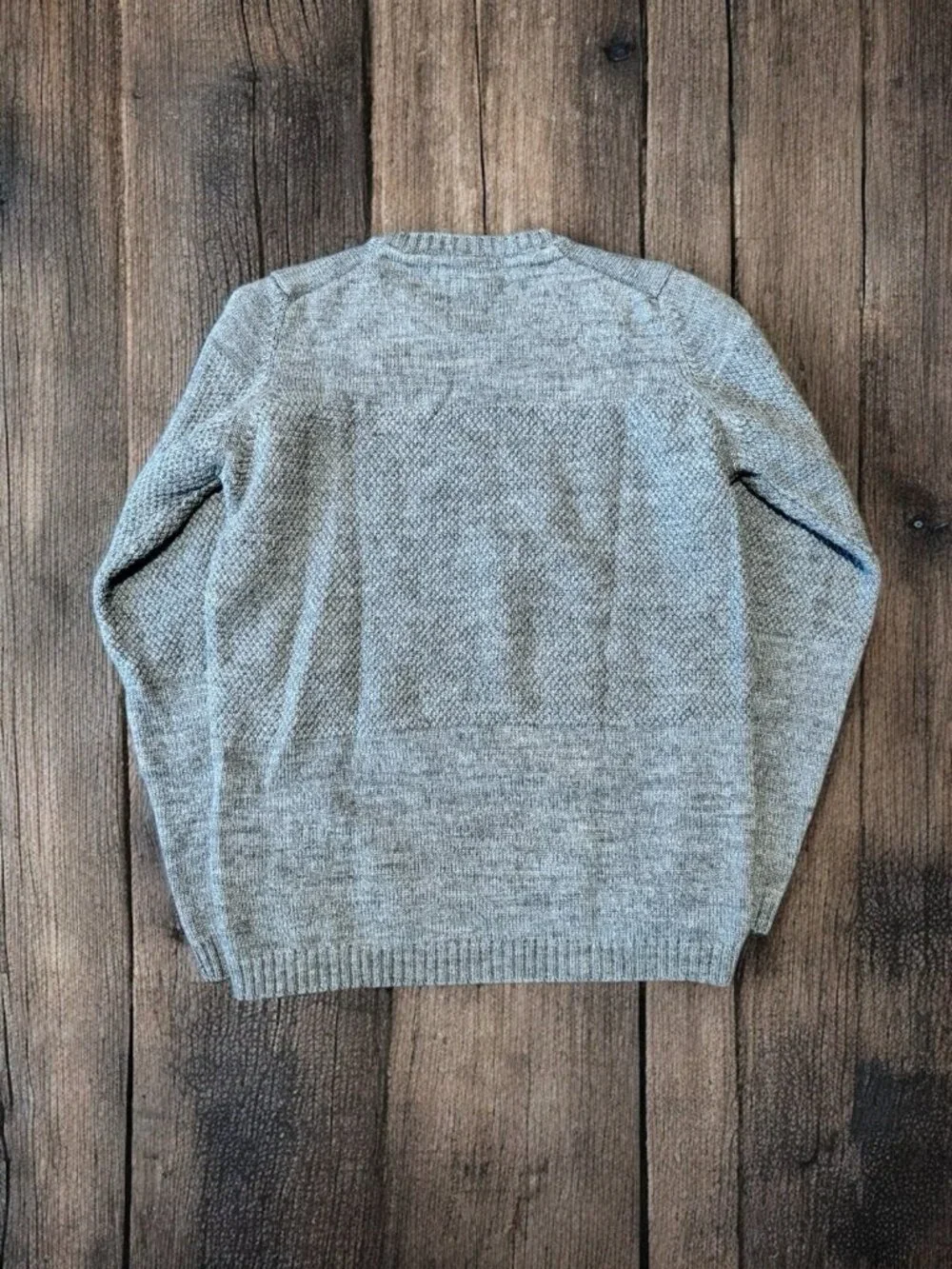Element Skateboards Jumper Mens Grey Braided Striped Pullover Sweater Crew Neck